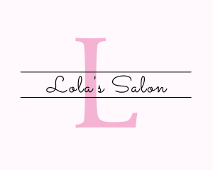 Feminine Cursive Salon logo design