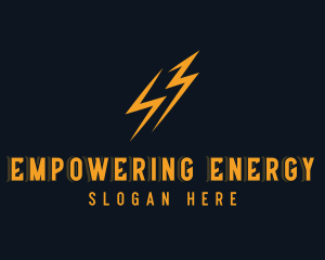 Lightning Energy Bolt logo design