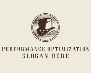 Rustic Top Hat logo design