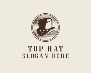 Rustic Top Hat logo design