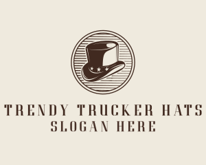 Rustic Top Hat logo design