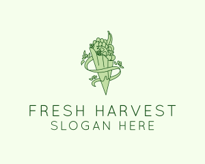 Organic Produce Grocery logo design