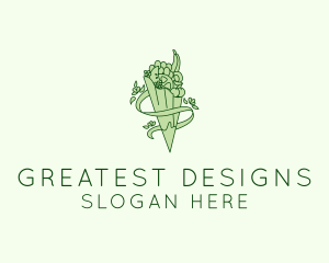 Organic Produce Grocery logo design