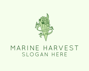 Organic Produce Grocery logo design