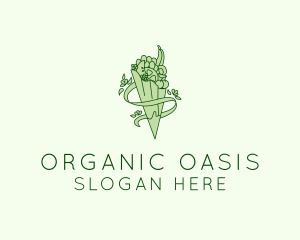 Organic Produce Grocery logo design