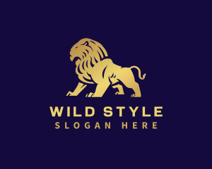 Luxury Wild Lion logo design