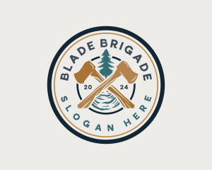 Forestry Logging Axe logo