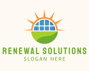 Renewable Solar Sunlight  logo design