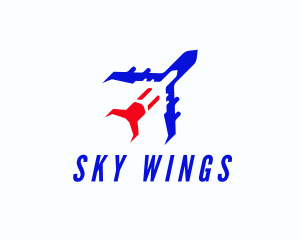 Aviation Airplane Flight logo design