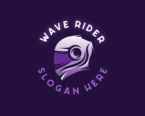 Motorcycle Helmet Rider logo design