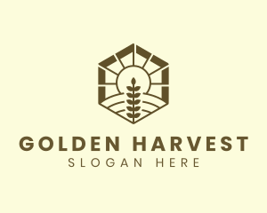 Sun Wheat Farm Field logo design