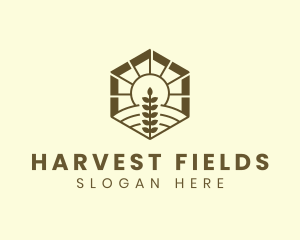 Sun Wheat Farm Field logo design