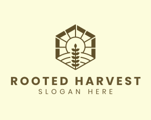 Sun Wheat Farm Field logo design