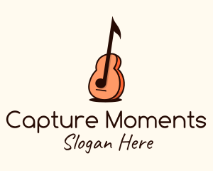 Music Note Guitar logo