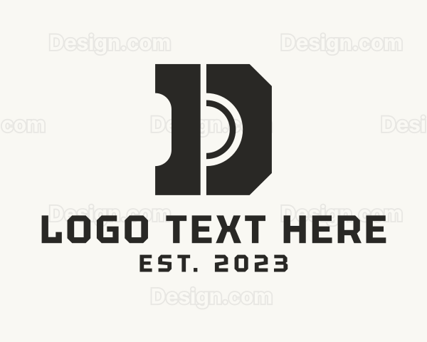 Masculine Letter D Industrial Business Logo