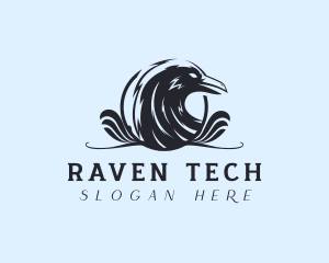 Bird Raven Crow logo design