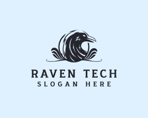 Bird Raven Crow logo design