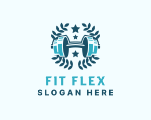 Dumbbell Gym Fitness logo design