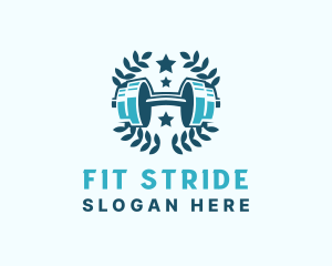 Dumbbell Gym Fitness logo design