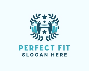 Dumbbell Gym Fitness logo design