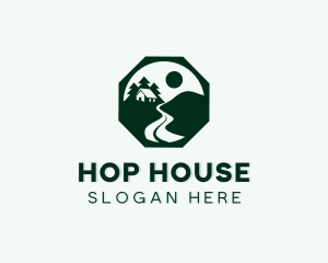 Forest Cabin House logo design