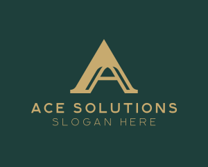 Industrial Business Arch Letter A logo design