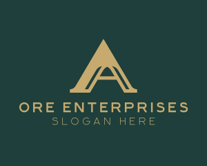 Industrial Business Arch Letter A logo design