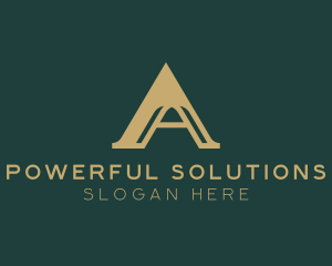 Industrial Business Arch Letter A logo design