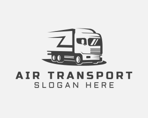 Gray Transportation Truck logo design