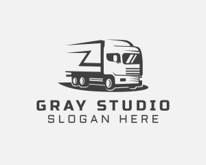 Gray Transportation Truck logo