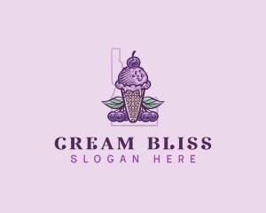  Ice Cream Idaho  logo design