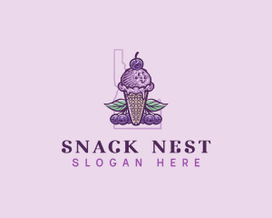  Ice Cream Idaho  logo design