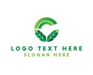 Organic Leaves Letter C logo