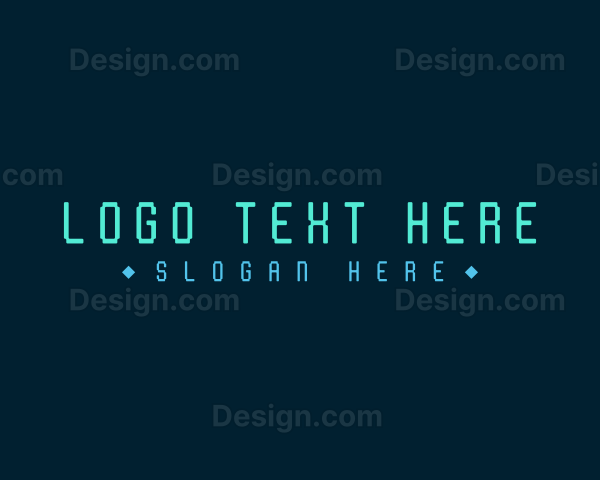 Pixelated Tech Wordmark Logo