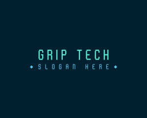 Pixelated Tech Wordmark logo design