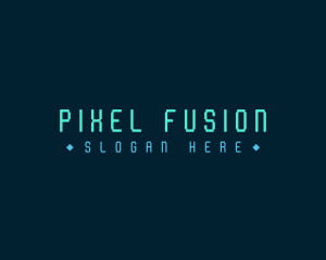 Pixelated Tech Wordmark logo design