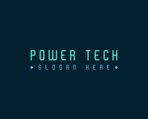 Pixelated Tech Wordmark logo