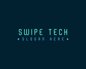 Pixelated Tech Wordmark logo design