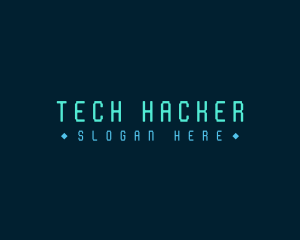 Pixelated Tech Wordmark logo design