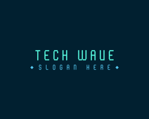 Pixelated Tech Wordmark logo