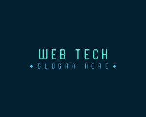 Pixelated Tech Wordmark logo design