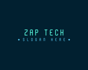 Pixelated Tech Wordmark logo design