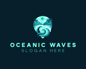 Ocean Wave Beach Resort logo design