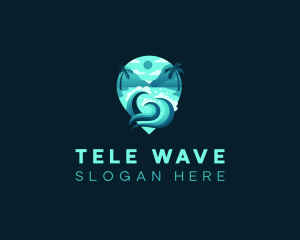 Ocean Wave Beach Resort logo design