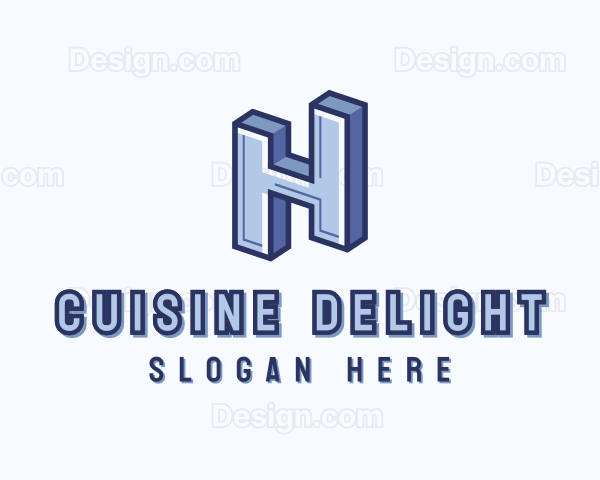 3D Business Letter H Logo