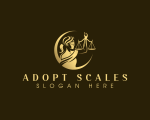 Justice Scale Woman logo design