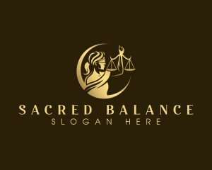 Justice Scale Woman logo design