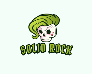 Punk Skull Rocker  logo design