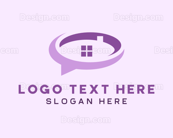 Purple Realty Speech Bubble Logo