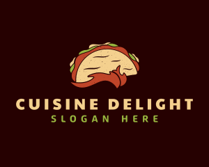 Retro Taco Snack  logo design